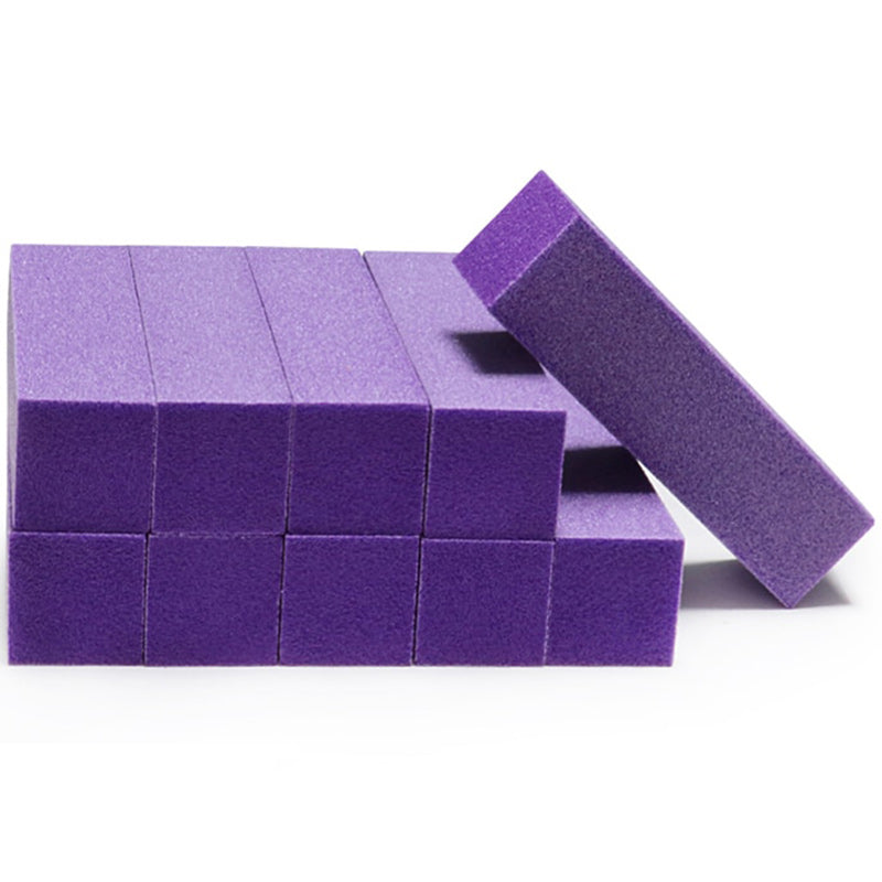 lot de 10 blocs polissoirs violets sur fond blanc