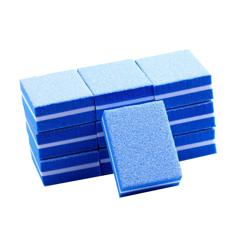 lot de 10 mini blocs polissoirs ongles bleus