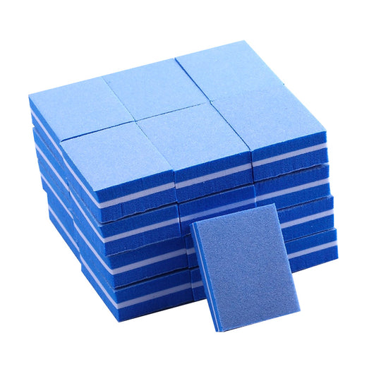 lot de 25 mini blocs polissoirs ongles bleus