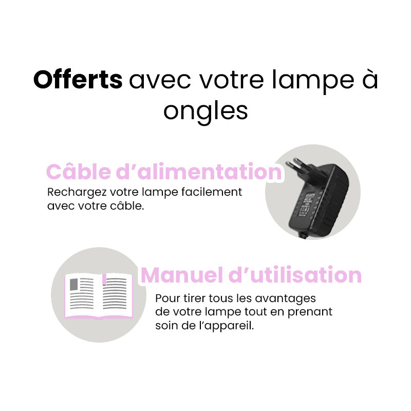 Lampe Ongle LED Rechargeable - Autonomie de 8 heures – Gleam Paris