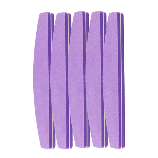 lot de 5 polissoirs ongles brillants violets avec fond blanc