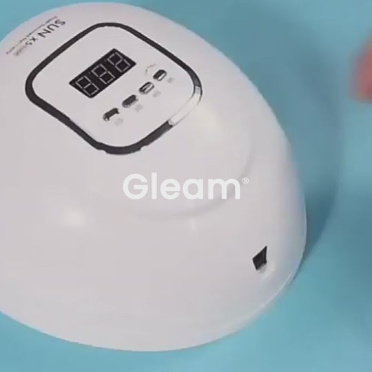 vidéo du sèche ongle led avec branchement de l'appareil, utilisation du capteur automatique et séchage des vernis à ongles